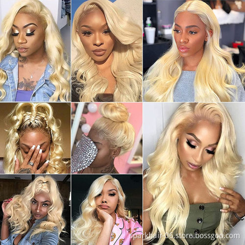 613 Lace Frontal Blonde Lace Front Wig Human Hair Wigs For Black Women Brazilian Hair 30 Inch Body Wave Lace Wig Vendor